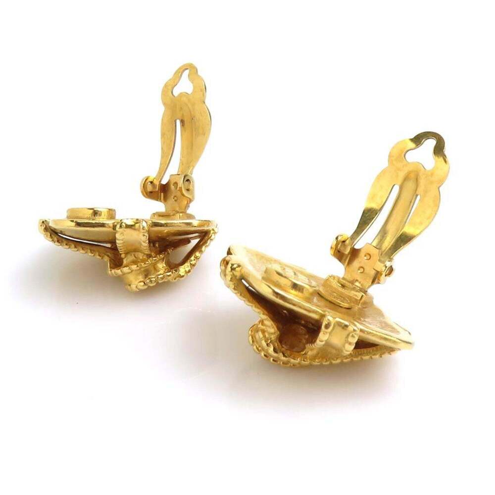 CHANEL Gold Logo Earrings - Picture 6 of 13